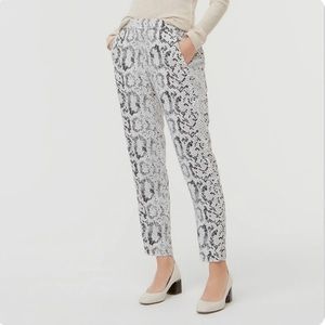 J Crew Snakeskin Jamie Pant Elastic Waist | Size 8